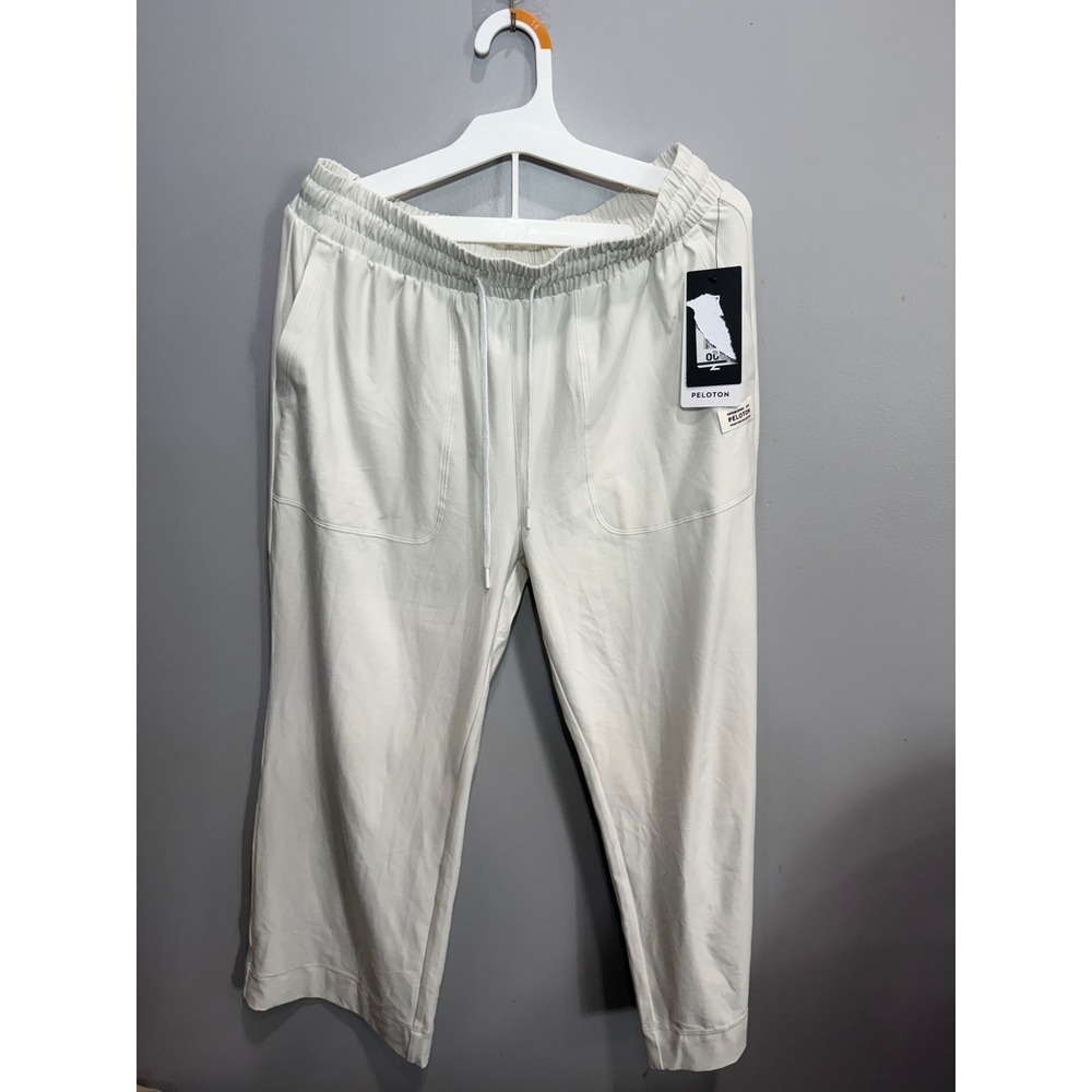 Peloton Dreamblend Wide Leg Cropped Pant Cream Off-White WB01111-253025-M Medium
